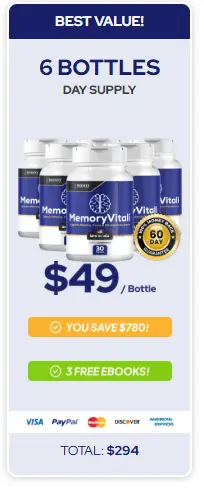 memoryvitali 6 bottles price